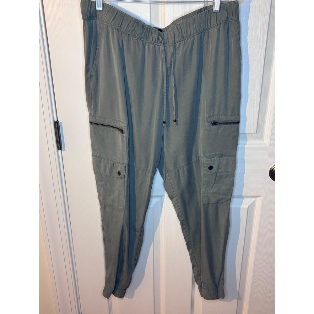 Banana Republic Womens Olive Green Lyocell Cargo Jogger Pants Size L Cabincore